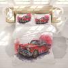 Retro Classic Car 3d Digital Print 3-piece Bedding Set - Wish Style