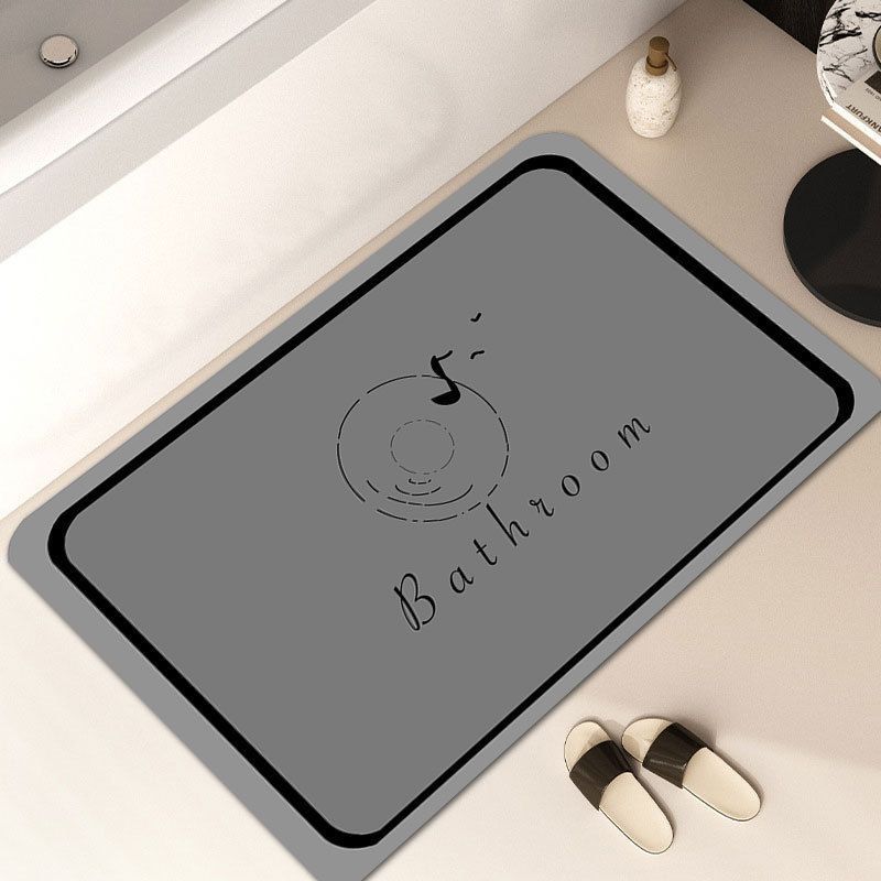 

Серая простая коврик для ванной водопоглощающий и противоскользящий коврик у двери быстросохнущий коврик из диатомитовой земли в ванной 40X60cm 15.7X23.6in