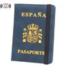 Anti-RFID Spanish Leather Passport Holder - Compact Travel Wallet