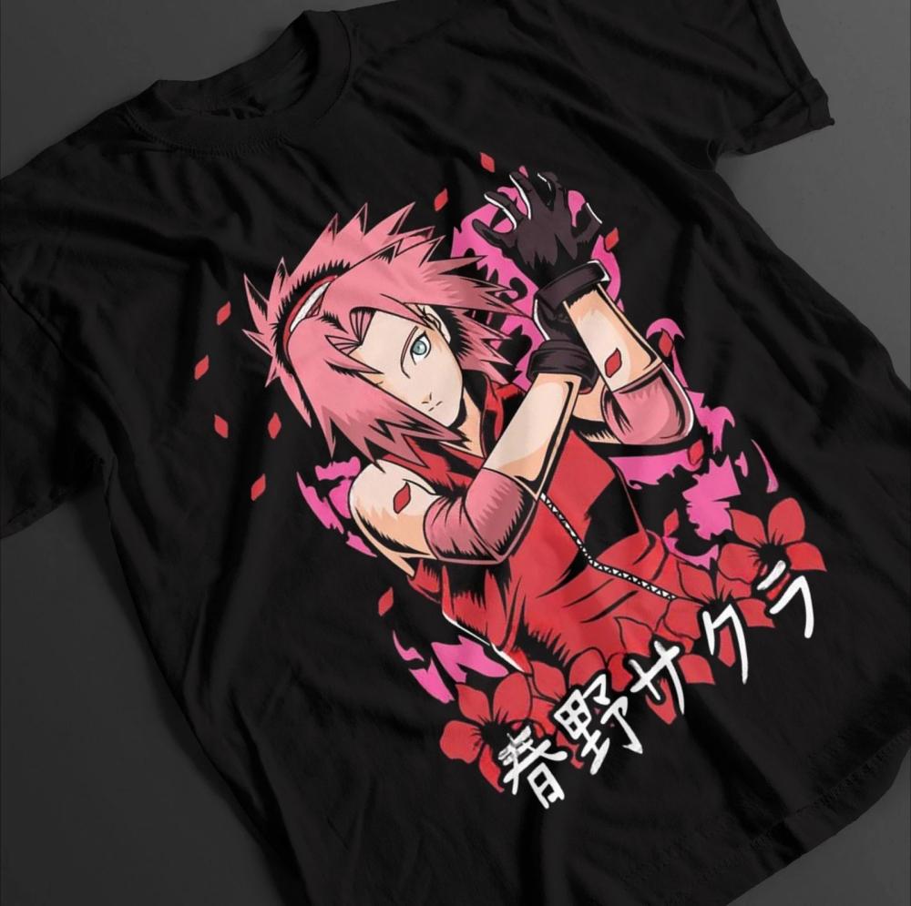 Naruto Estate Nuova Ninja Femminile Anime Stampata T-shirt Uomo Neutra Larga Casual Manica Corta Cotone Outfit Familiare T-shirt Top