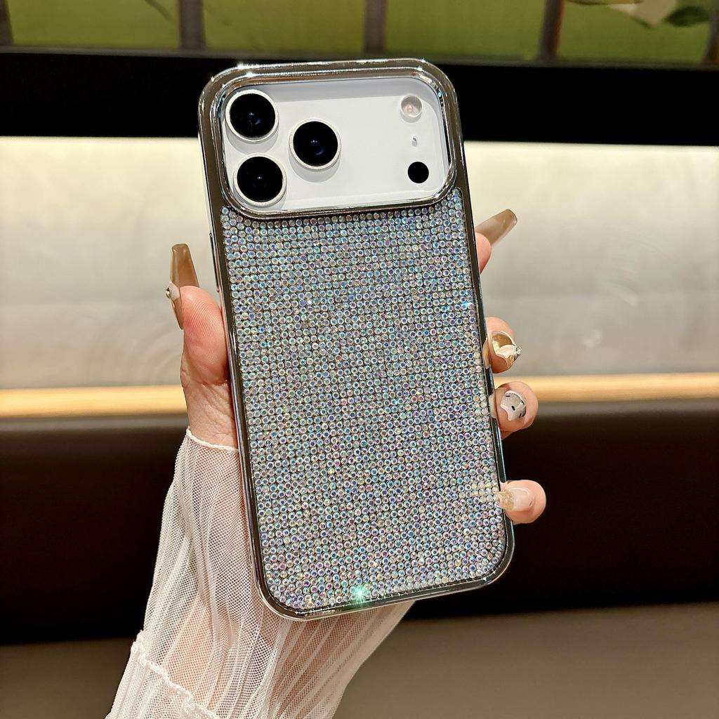 Gypsophila Luxury Rhinestone Phone Case for iPhone 17 Pro Max & 16 Plus - Trendy Drop-Proof Protective Cover
