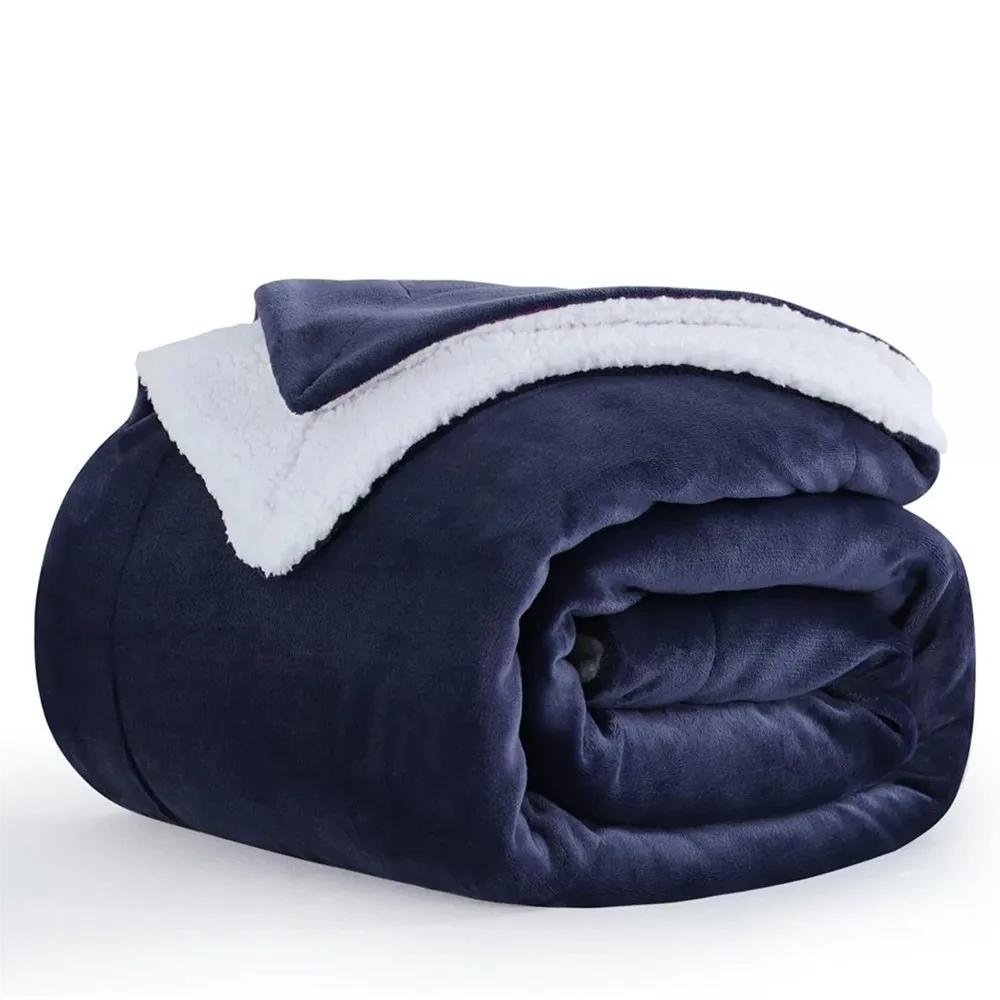 Modern Simple Best-selling Sherpa Lamb Wool Blanket Four Season Universal Solid Color Double-layer Flannel Office Nap Blanket