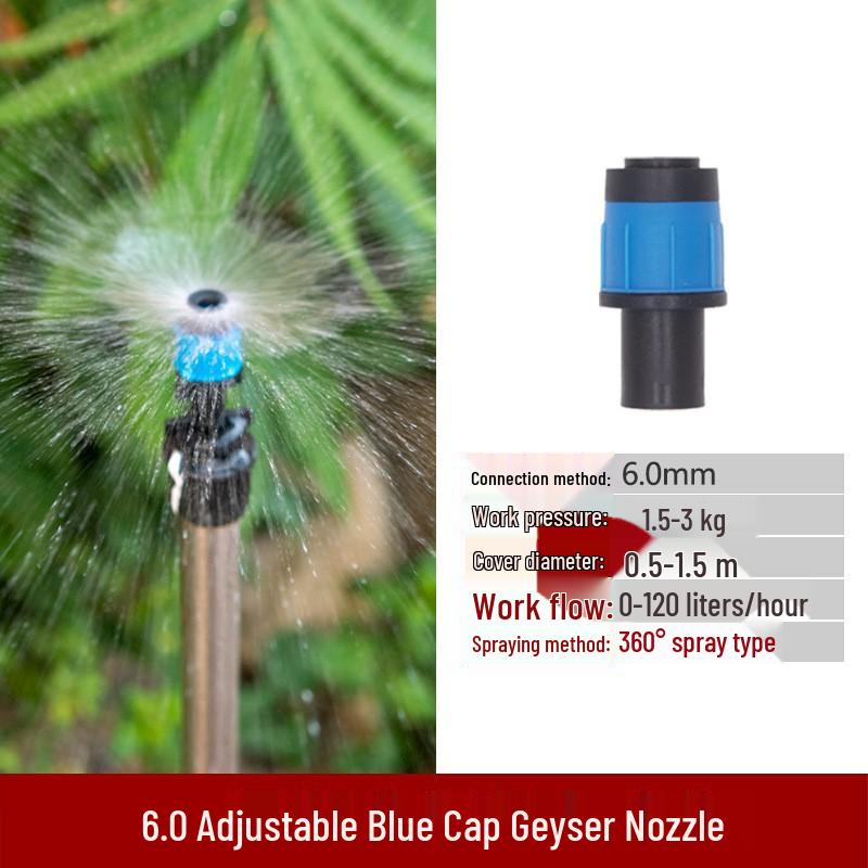 Orchard Gardening 360° Adjustable Micro Sprinkler for Irrigation and Fertilization - Ground Inserted, 7.5mm Drip Fountain.