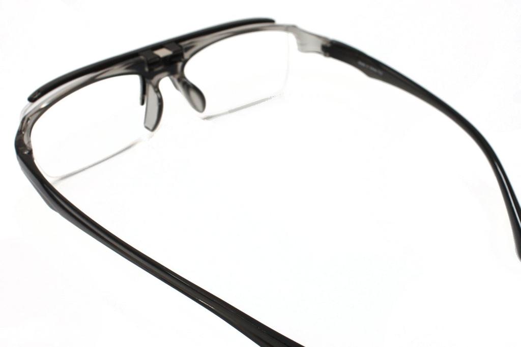 Reading Glasses Clear Dark Gray Clear Dark Flip-up FUR-2000-1 COL. (+3.50, Gray)