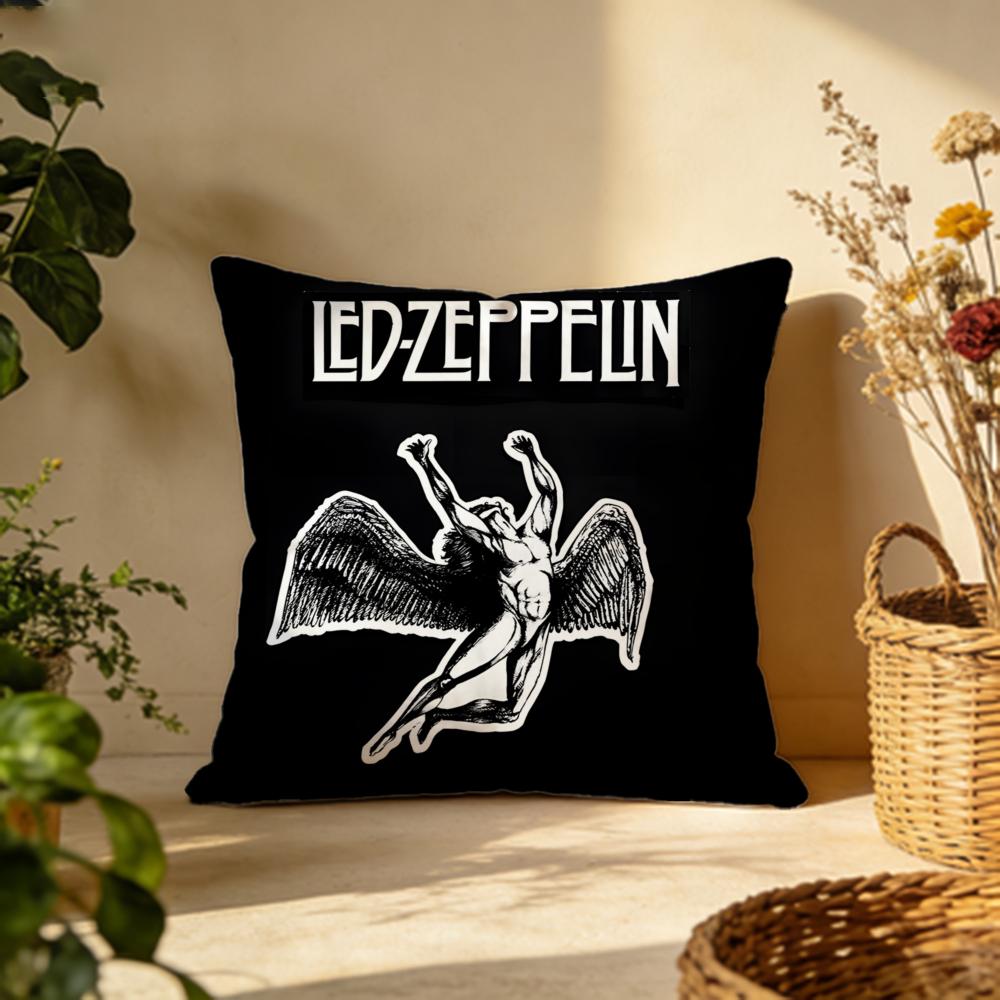 Trendy LLed Zeppelinew Cushion Cover Versatile DoubleSided Pillow Case Fit for Sofa Bed Car  Daily Decor