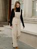 LENINA Lorna Tweed Overall Pants_Oatmeal