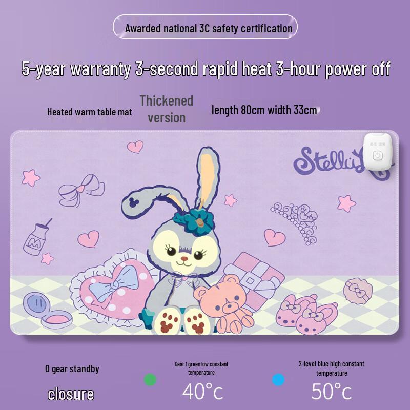 Heated Oversized Desk Pad & Mouse Mat with Timer