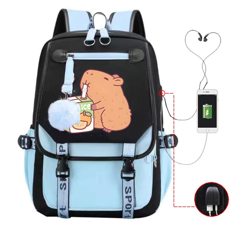 Süßer bedruckter USB-Anschluss Multifunktionaler Freizeit-Reise-Rucksack