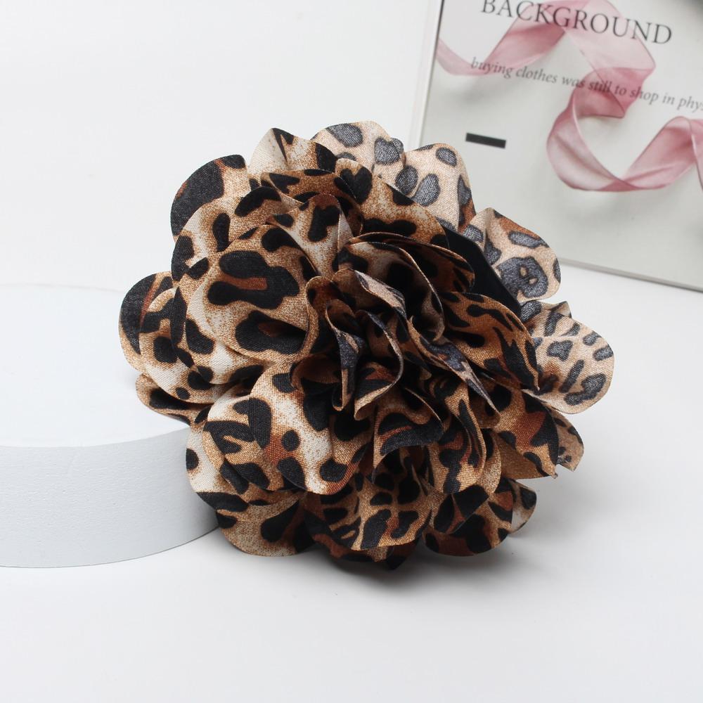 Tkaninowe Kwiatowe Spinki do Włosów dla Kobiet Dziewcząt Lampartowe spinki do włosów Spinka do Włosów Plastykowe spinki do włosów Akcesoria do Włosów
