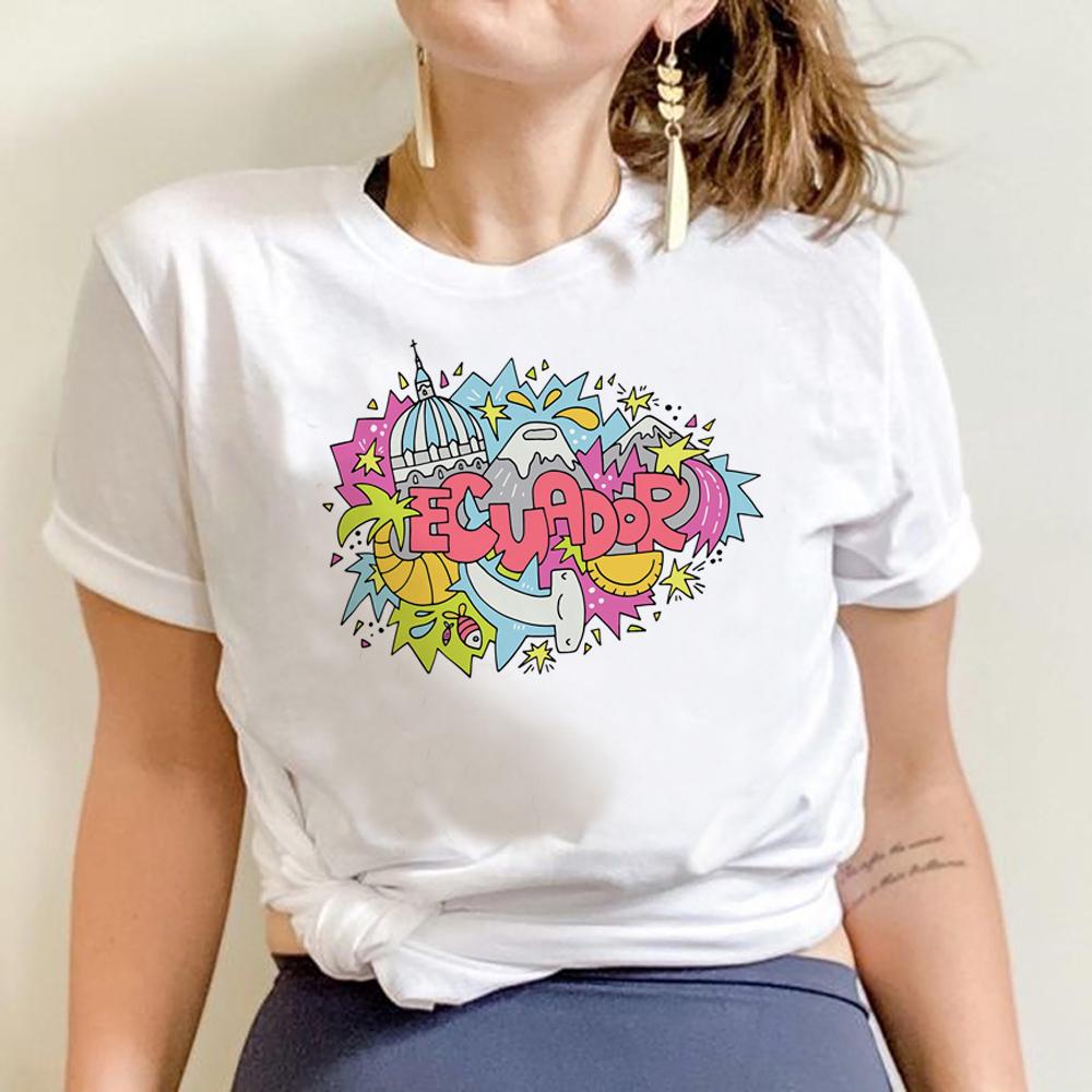 Ecuador Ecuadorian T Shirt Unisex Vintage Harajuku 90s 2000s Graphic Tees Grunge Tops Unisex Tshirt FeUnisex