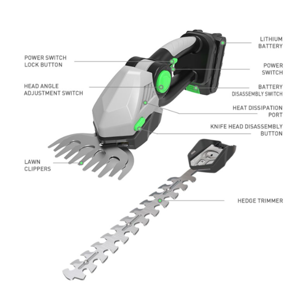 Handheld Wireless Hedge Trimmer Cordless Electric Garden Tool Grass Trimmer  Gardening Tool