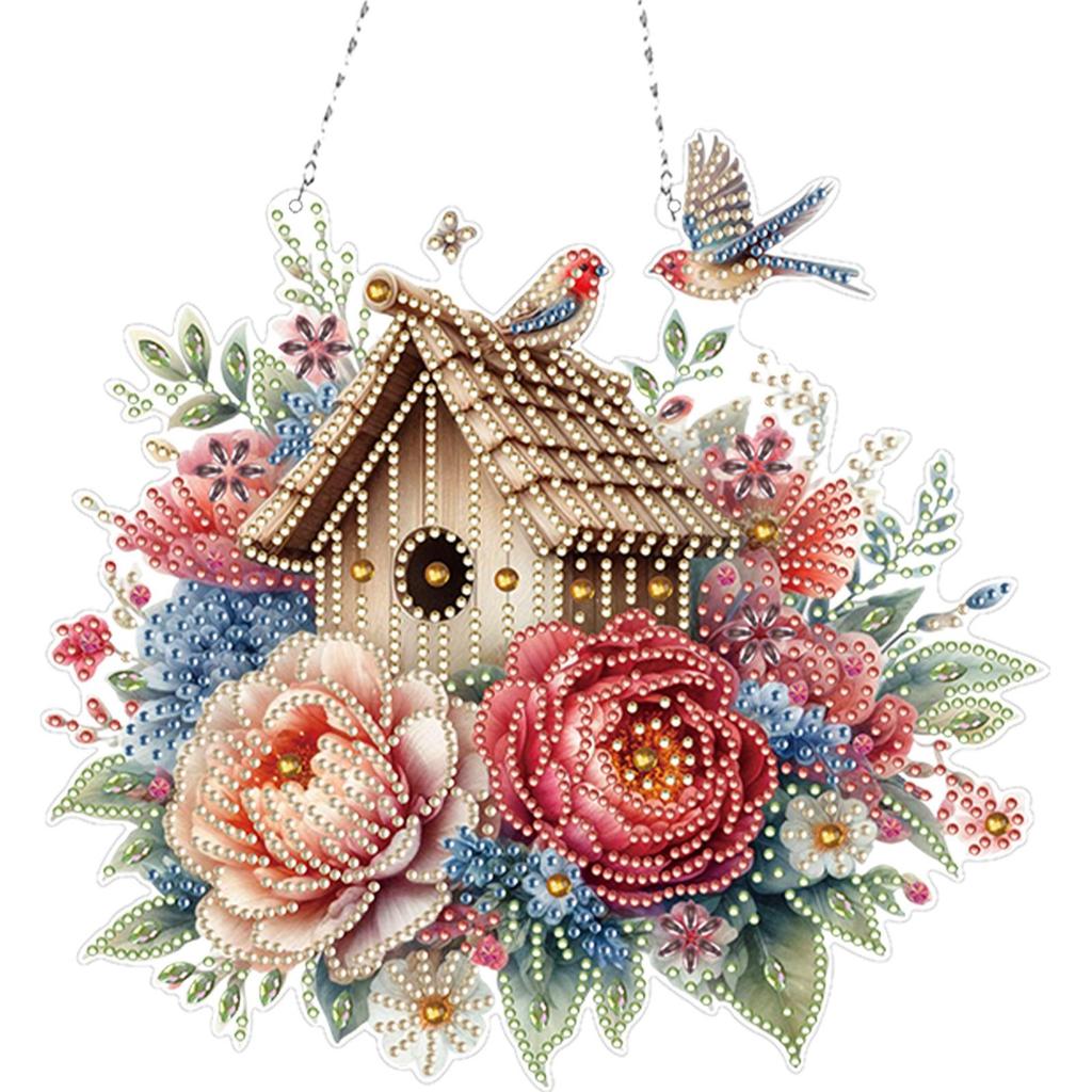 Acryl 2D/Flach DIY Spezielle Form Hängende Diamantmalerei Kits Strass-Diamantmalerei Fensteranhänger DIY Heimdekoration Hängender Anhänger
