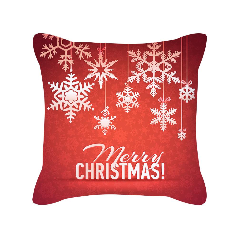 Christmas New Peach Skin Pillow Case Pillow Sofa Pillow Case Red Series Pillow