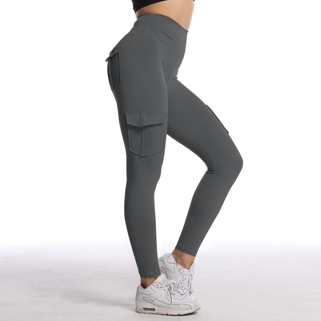 Women's Fashion Solid Color Yoga Pants High Waisted Skinny Sweatpants Fitness Pants