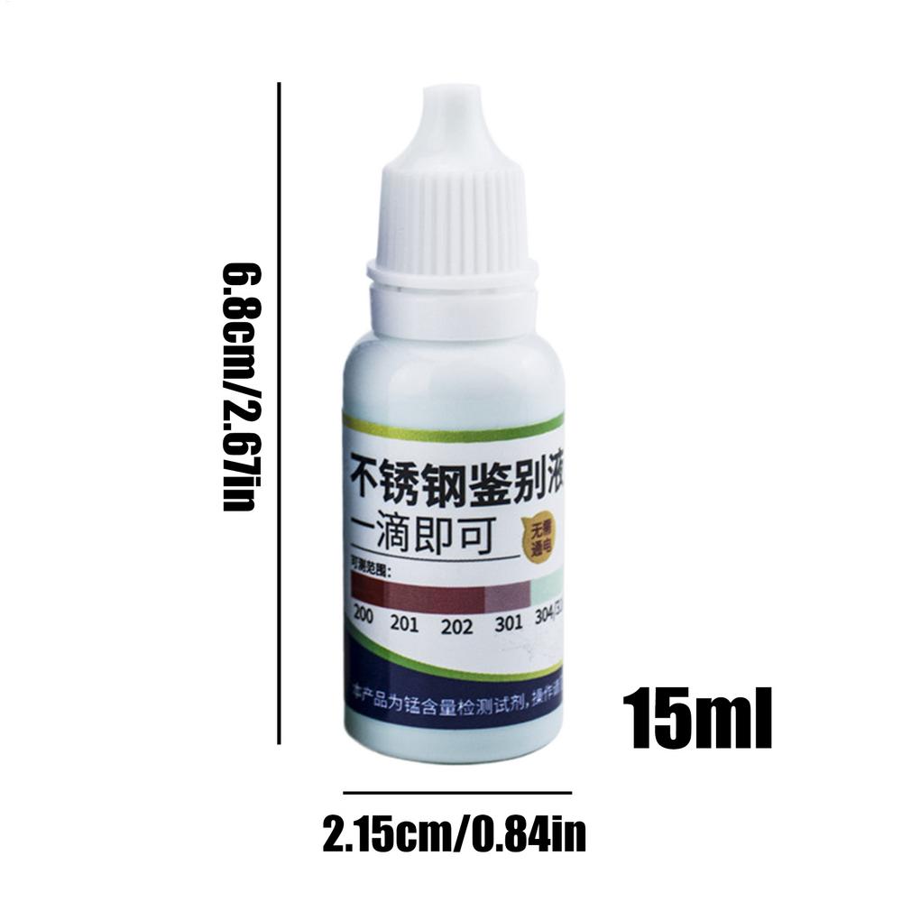 15ml Stainless Steel Testing Liquid 304/201/202/301 Stainless Steel Testing Liquid