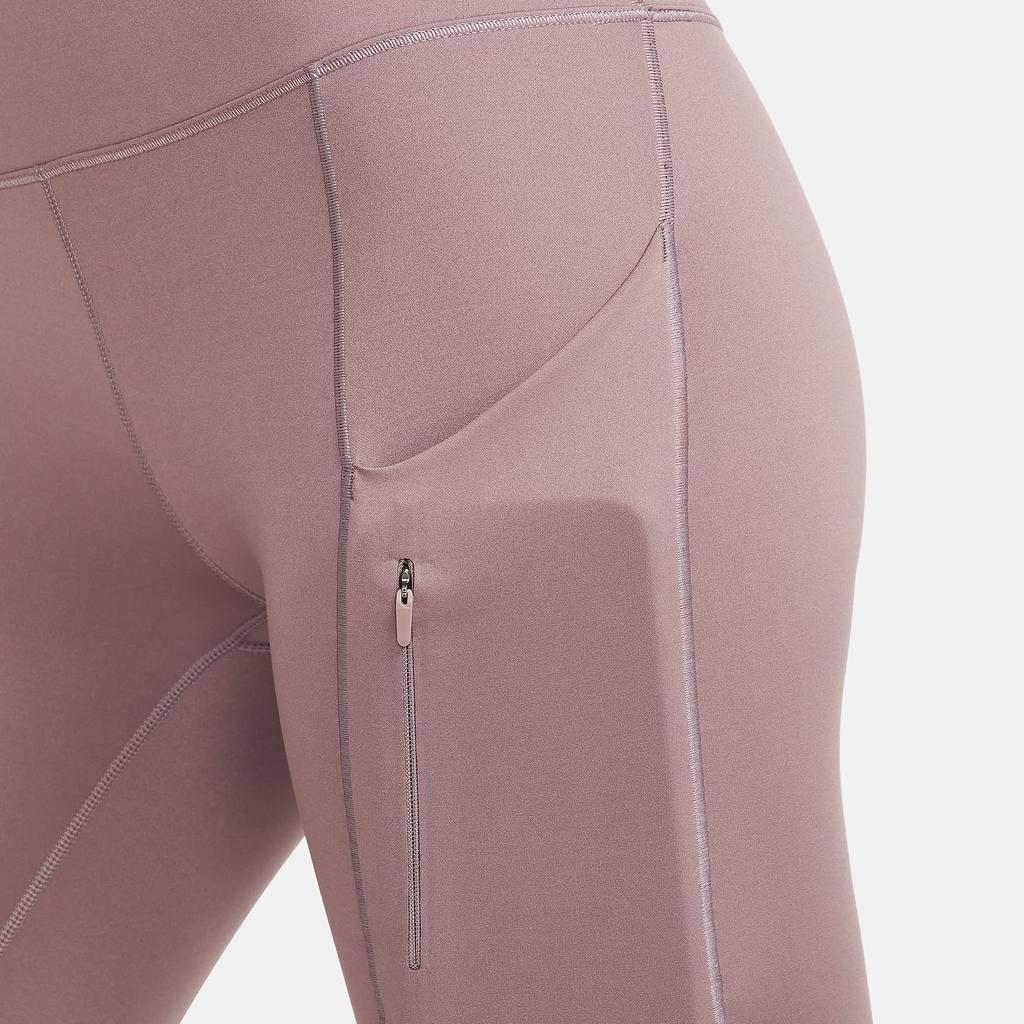 Nike Solid High-Waisted Slim Fit Casual Sports Pants Women Bottoms Smoky-Purple Red DQ5640-208