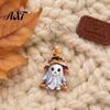 Holiday Themed Jewelry 1 Pair Halloween Cute Ghost Earrings, Acrylic Dangle Earrings with Witch Childlike Accessories Hat Pumpkin Bat, Anti-Rust Metal