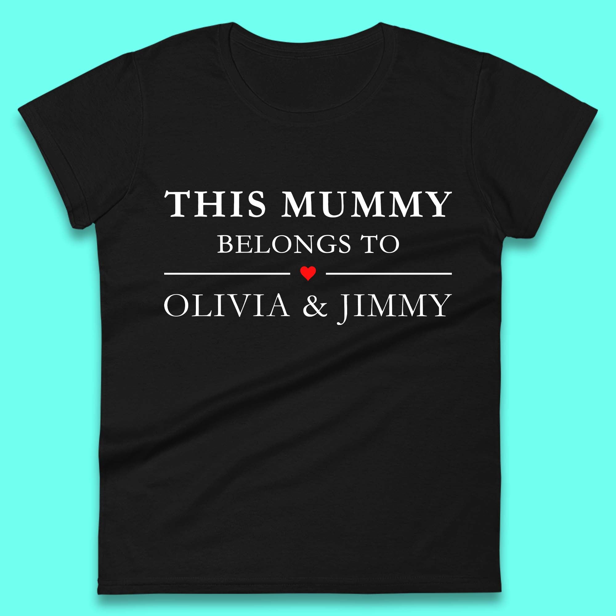 Personalised This Mummy Belongs Womens T-Shirt Mens Tops Tees Unisex 3XL