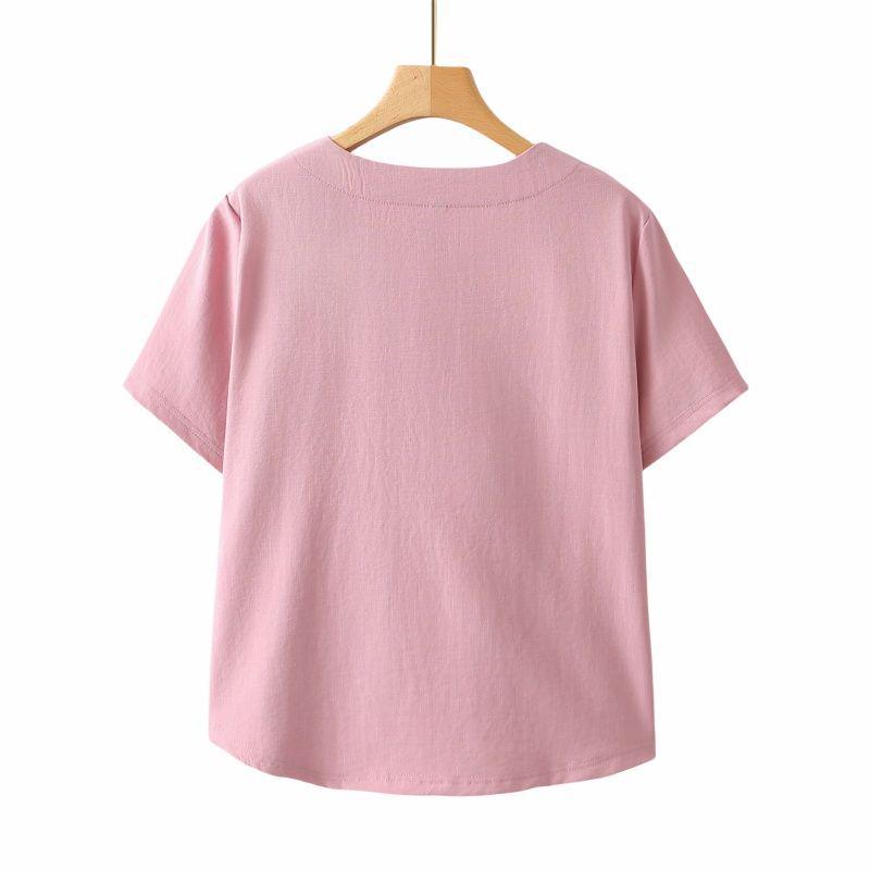 Mom's Summer Casual Chinese-Style Short Sleeve Outfit - 2026 Middle-Aged & Elderly Women's Wear