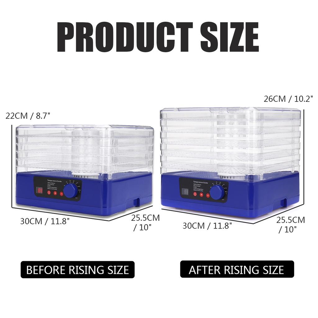 5 Layers Food Dehydrator Fruit Vegetables Herb Meat Dryer Food Electric Drying Machine DIY Pet Meat Snacks Temperature Control
