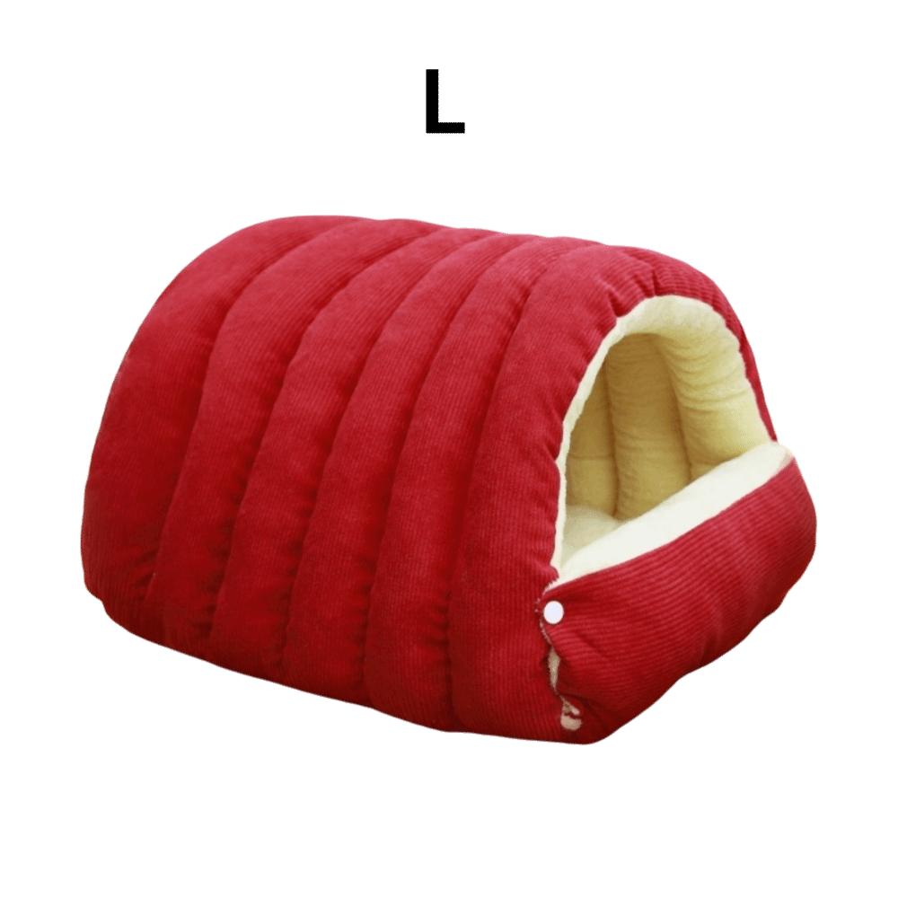Comfortable Semi Enclosed Cat Bed Warm Windproof Soft Pet Sleeping Bed Washable Removable Pet House Cat Dog