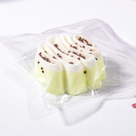 Simulated Food Squeeze Toy Anxiety Relief Stretchy Rice Cake Triangle Cheese Stress Toy Portable Fake Food Decompression