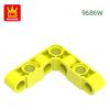 Non-Toxic 58Pcs/Lot 9686W 1X4 Right Angle Steering With 7Holes Block Moc Color Accessories Compatible With Brick Diy Children'S Toy