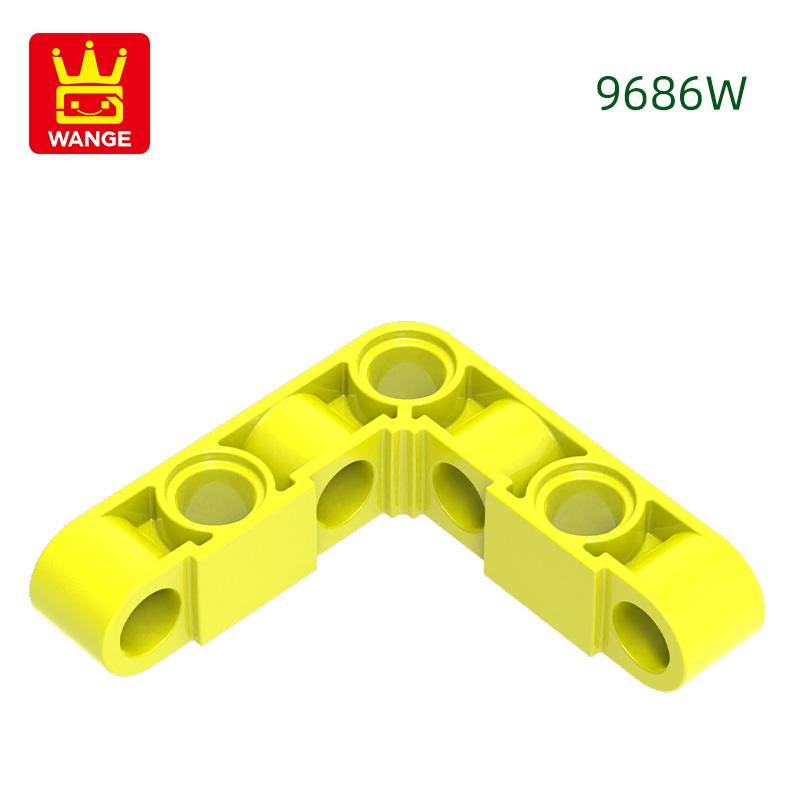 

58Pcs/lot 9686W 1x4 Right Angle Steering with 7Holes Block Moc Colour Accessories Works with with Brick DIY Children s Toy about 58pcs