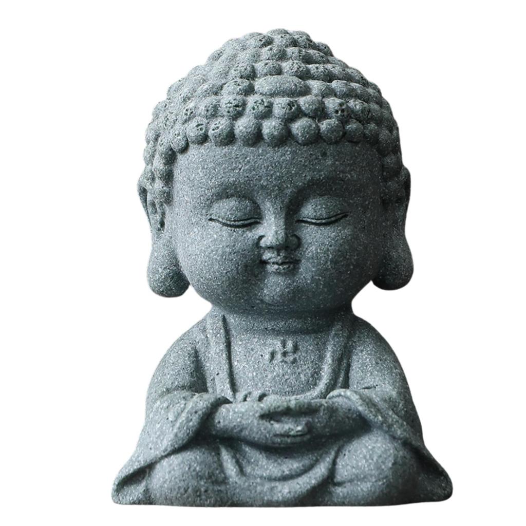 [SCGEHA] Buddhist Statue, Figurine, Buddhist Craft, Stone Buddha, Shakyamuni Buddha, Aquarium (Zenji Mudra)