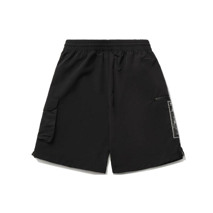 Li Ning CF Suo Sports Fashion Series Huang Cheng Yan Yun Loose Sports Shorts Men Shorts Black AKSR523-1
