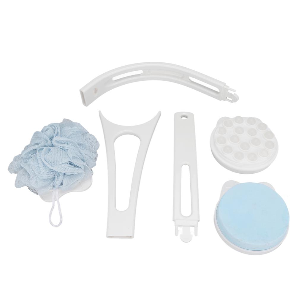 Multifunktionales Duschbürsten-Set Hautpeeling Bade-Rücken-Schwamm-Bürste mit langem Griff