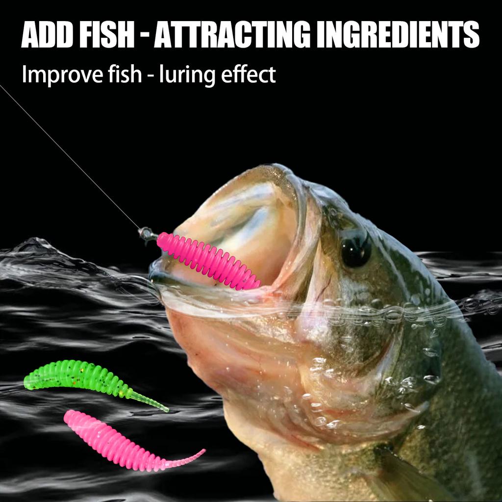 50Pcs 3.6cm Sinking-Type Needle-Tail Bubble Worm Fishing Lures, Lifelike  Ultra-Natural Swimming, Strongly Attract