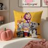 PopCartoon To Accompany MMasha And BBearsS Cushion Cover Pillowcase Short Plush Invisible zipper Room Sofa Cushion Cover