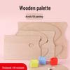 Large Oval Wooden Paint Mixing Palette for Oil and Gouache