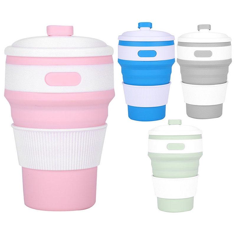 Stabiler 350ml Tragbarer Mini Silikon Faltbarer Kaffeebecher Für Outdoor-Abenteuer