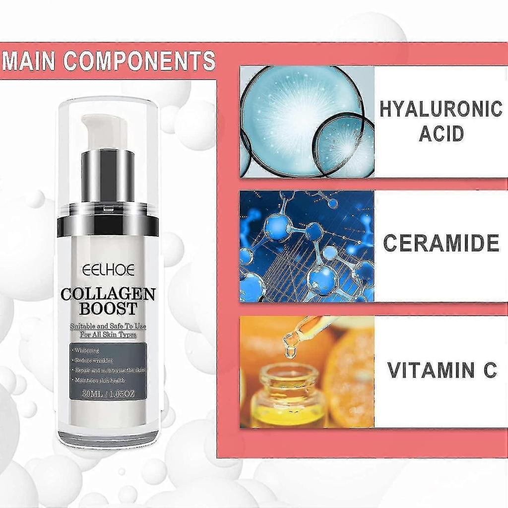 Nuovo 2023 Eelhoe Siero Anti-invecchiamento Collagen Boost, Siero Anti-invecchiamento Collagen Boost, Eelhoe Collagen Boost, Crema Eelhoe Collagen Boost, Booster di Collagene