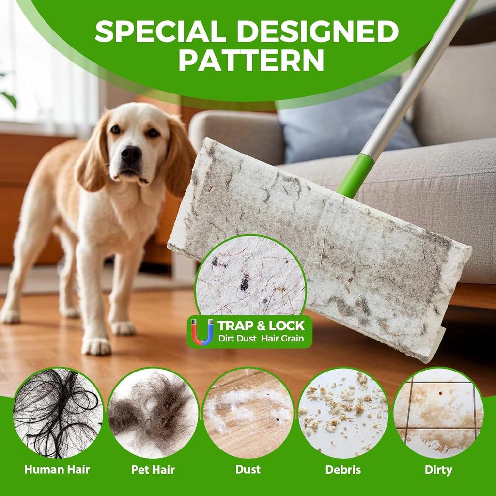 Disposable Dry Sweeping Cloth Pads Compatible with Swiffer Sweeper Household Floor Car Dust Removal Paper Electrostatic Mop Pads