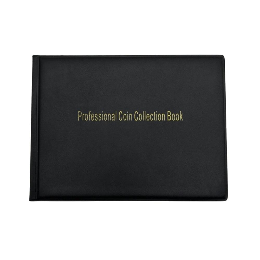 240 Pockets Coin Collection Holder 10 Pages Coin Collection Book  Currency Collection чёрный