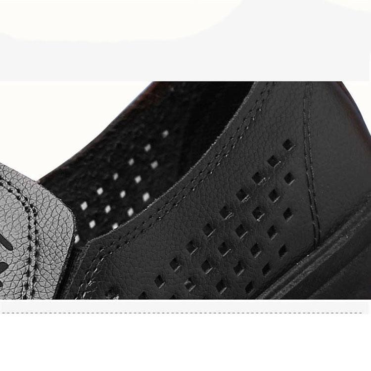 Дышащая мужская кожаная обувь — фото 5