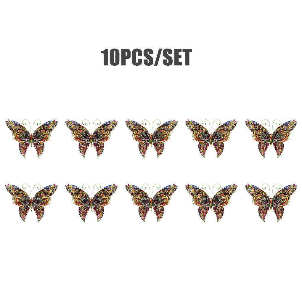 10 Pieces Heat Transfer Patterns Iron-on T-Shirt Printing Decorative Stickers Sheets Fabric Making Sewing Supplies