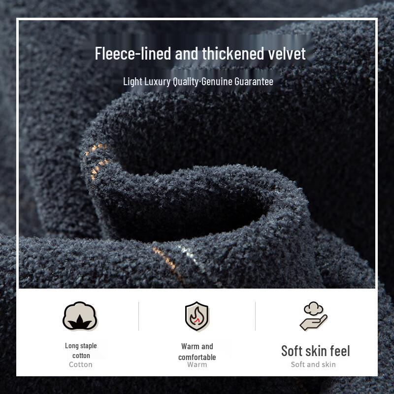 MONTAGUT Men's Fleece Lined Striped Crew Neck Thermal Sweater