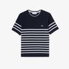 [lacoste] Women's Striped Short-Sleeve Sweater AF415E-56G166