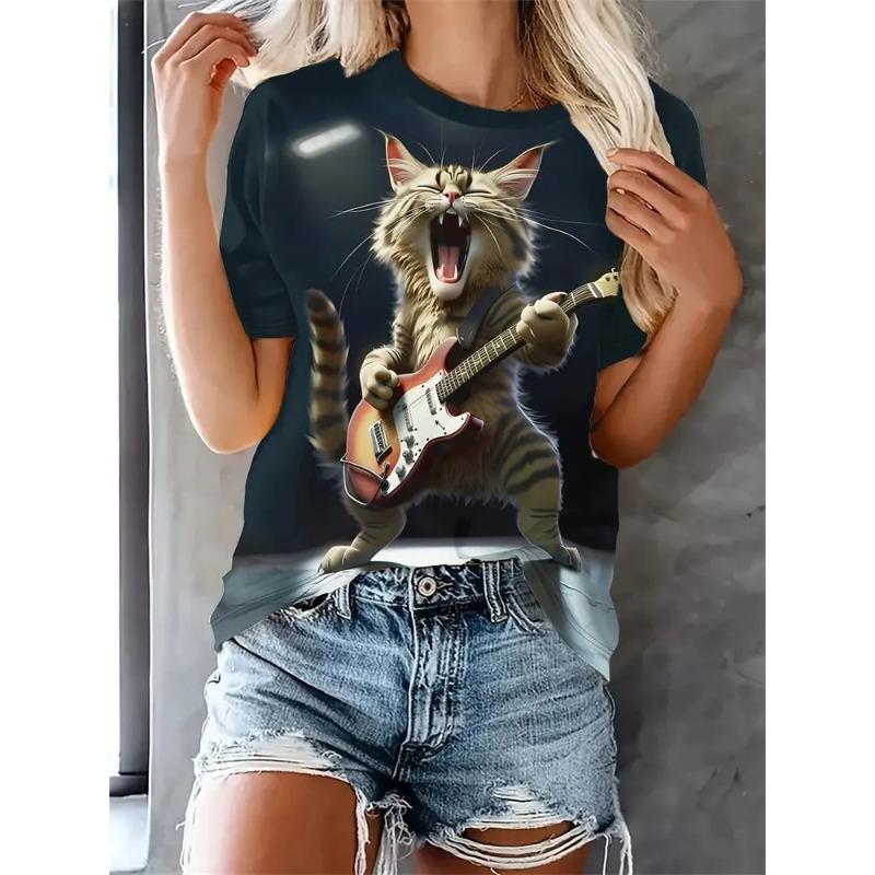 3D Printed Fashion Women's T-shirt Is Breathable and Versatile in Summer