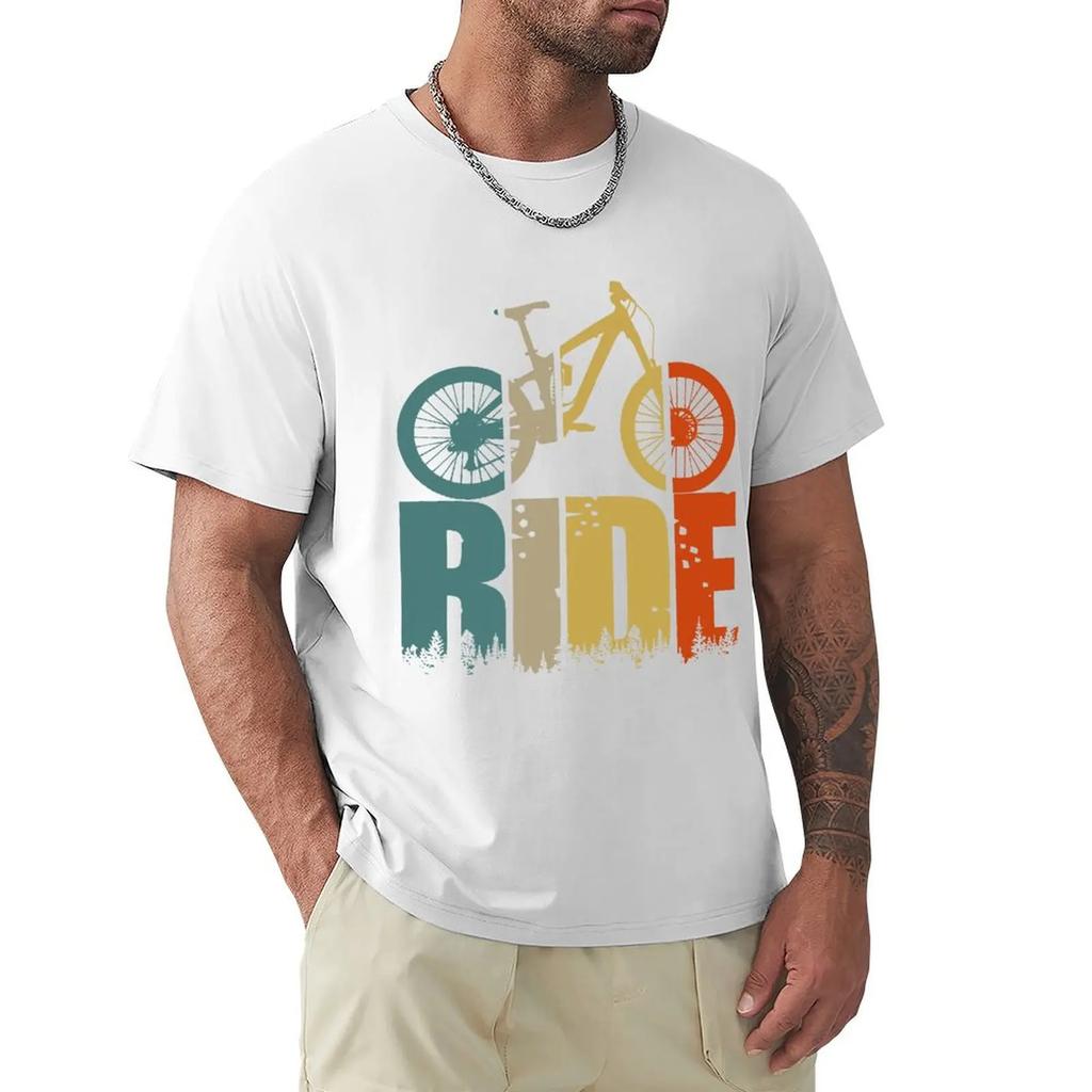 Retro Ride Your Mountain Bike MTB Lover T Shirt Harajuku Short Sleeve T-shirt Cotton Graphics Tshirt Tops