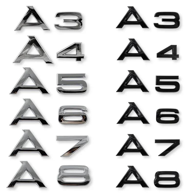 1Pcs ABS Car Decorations Accessories Sticker Decals Auto Trunk Emblem Badge For Audi Sline A3 A4 A5 A6 A7 A8 Q1 Q2 Q3 Q5 Q7 Q8