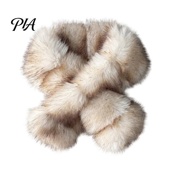 Fashionable Neck Scarf Faux Mink Wrap for Women, Double-Sided Plush Warmer, Cozy Protection Outdoor Thick Winter Fur Collar, Luxury Soft Autumn