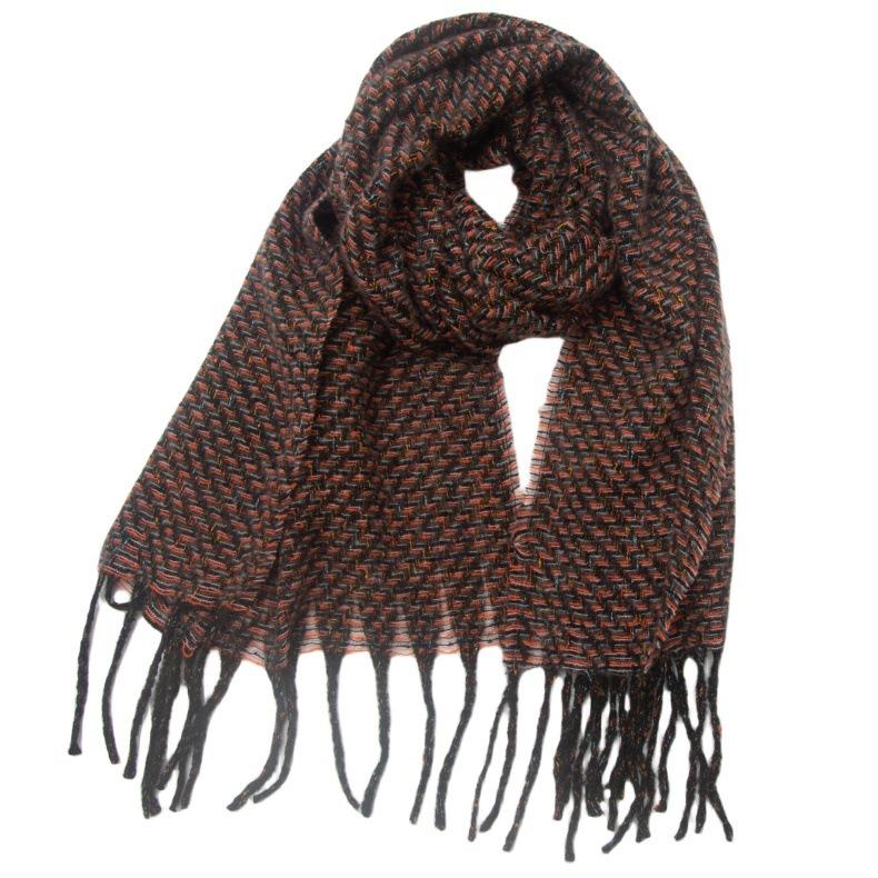 New scarf autumn and winter men's and women's fringed colored flower scarf shawl
