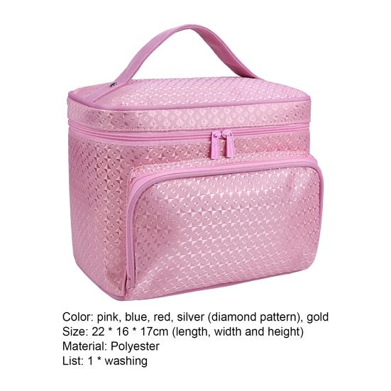 Kosmetická úložná taška Rukojeť Vodotěsný Polyester Lady Příslušenství Péče o pleť Mytí Kosmetický organizér Pouzdro na cesty