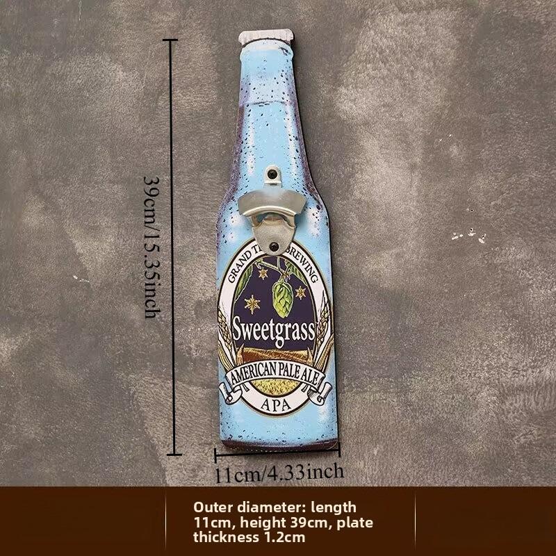 1pcs Creative Bottle Opener Restaurant Wall Decoration Restaurant Bar Barbecue Shop Wall Pendant Personalized Bottle Opener