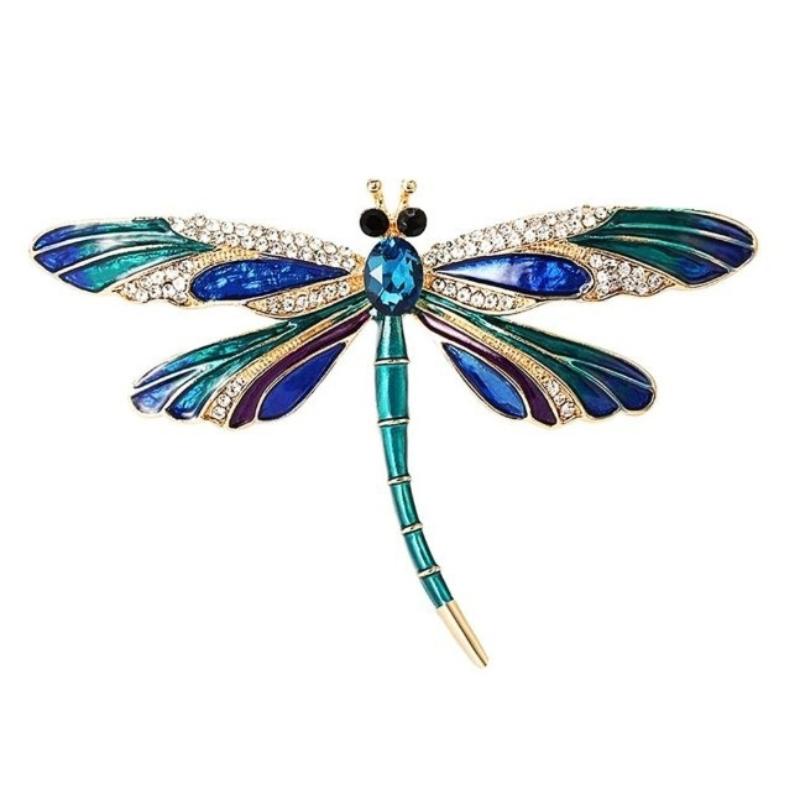 Exquisite Strass Libellen Broschen Elegante Bunte Insekten Anstecknadeln Mode Party Rucksack Dekoration Kleider Accessoires Geschenk